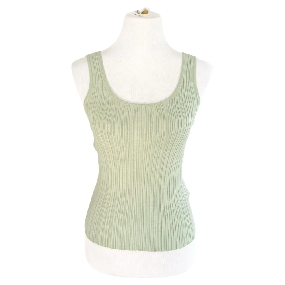 Madewell The Signature Knit Scoopneck Sweater Tank in Pistachio Green Women’s S - Picture 5 of 11